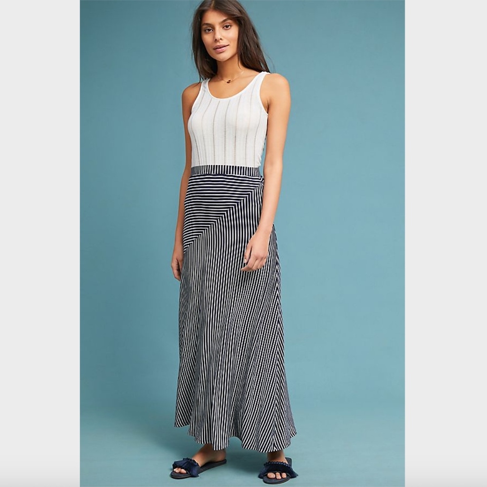 Anthropologie Lonnie Striped Skirt